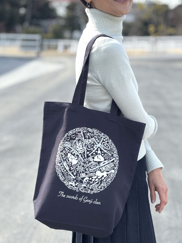 源氏の刀達トートバッグ 河内源氏嫡流に伝わる髭切と膝丸。鎌倉悪源太