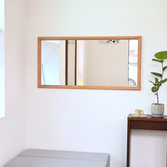 W550× 1100 Arte アルテ ウォールミラー 全身 鏡 壁掛け 天然木 日本製