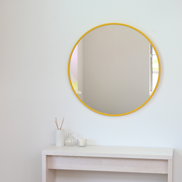 直径60cm×奥行1.7cm Ronda ロンダ 丸形 ウォールミラー 鏡 壁掛け 日本