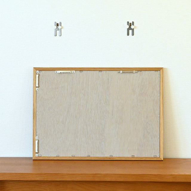 SENNOKI Mミラー 32x45cm ウォールナット材 アメリカンチェリー材