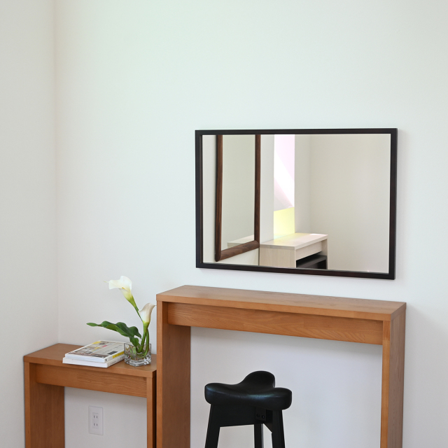 壁掛け ミラー 全身鏡 姿見 日本製 W550×800 ジェミニ