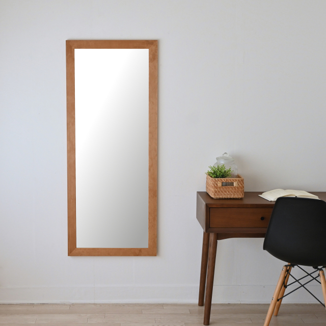 Leon レオンミラー ウォールミラー 壁掛け 鏡 アンティーク調 天然木