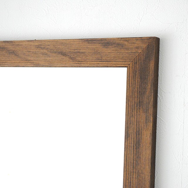 Leon レオンミラー ウォールミラー 壁掛け 鏡 アンティーク調 天然木