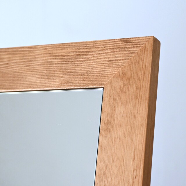 Leon レオンミラー ウォールミラー 壁掛け 鏡 アンティーク調 天然木
