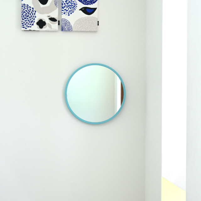 直径34cm×奥行1.7cm Ronda ロンダ 丸形 ウォールミラー 鏡 壁掛け 日本