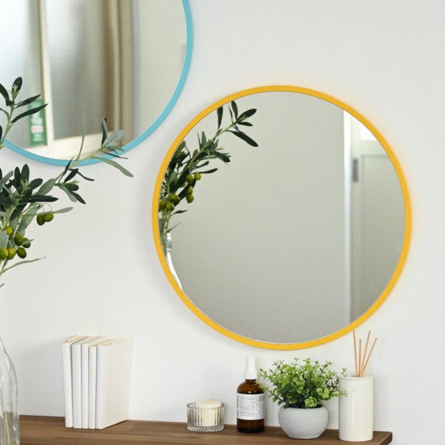 直径47cm×奥行1.7cm Ronda ロンダ 丸形 ウォールミラー 鏡 壁掛け 日本