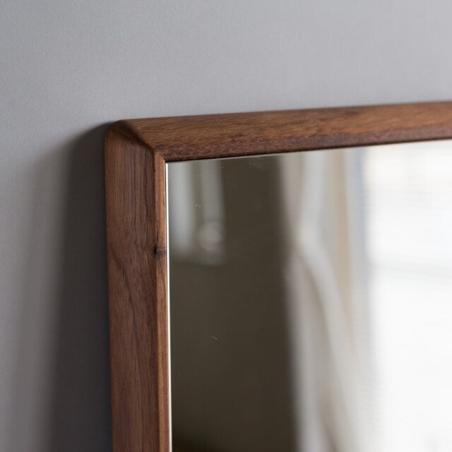 SENNOKI ステラ 全身鏡 姿見 壁掛けミラー 天然木 ウォールナット 48