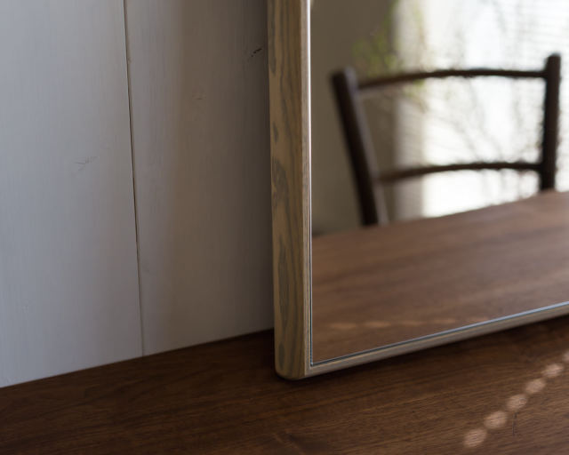 ステラ ウォールミラー ホワイトアッシュ W49×74 壁掛け 全身 鏡