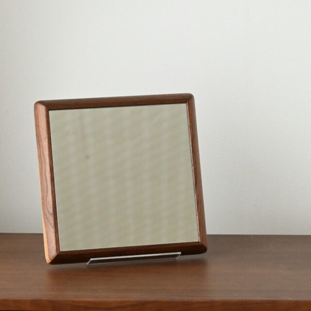 SENNOKI ステラ ウォールナット ウォールミラー W27×27 壁掛け 卓上