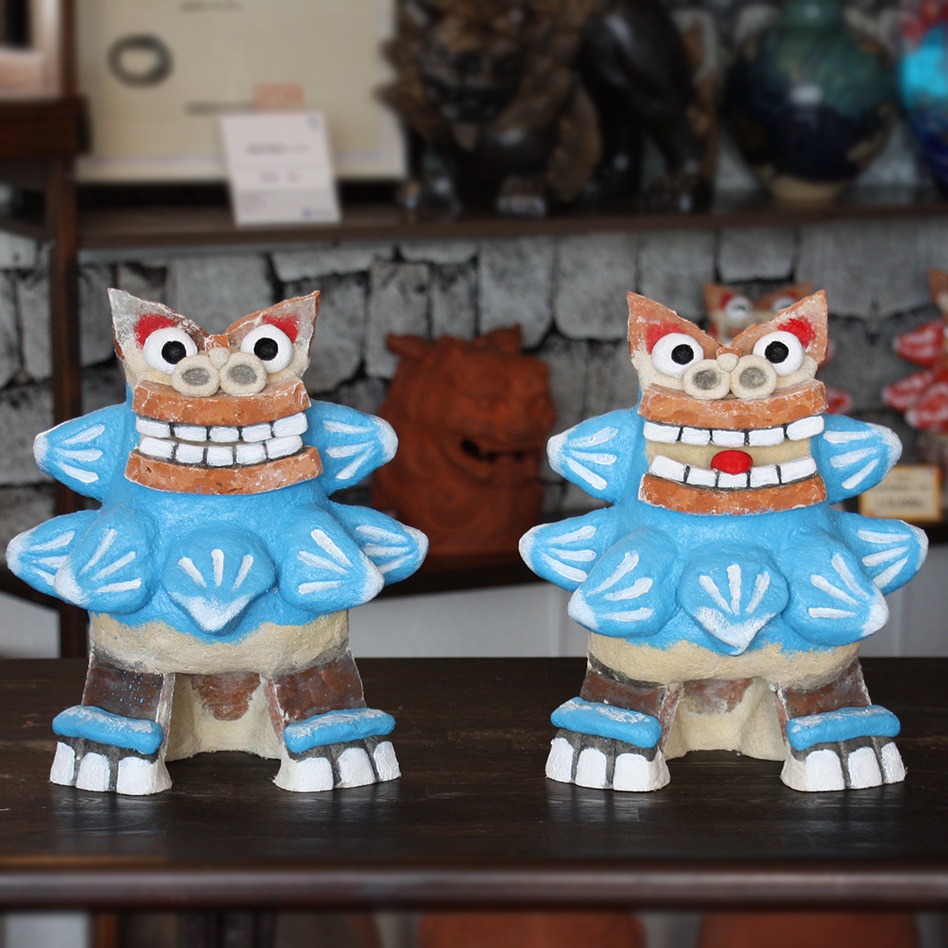 やんばる漆喰シーサー「空」 作 城間武志