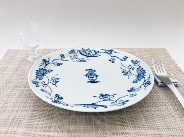 唐草異人玉渕8寸ミート しん窯青花