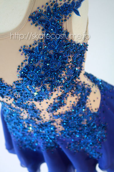 フィギュアスケート衣装 VCT-002青 【スケートコスチュームDD】