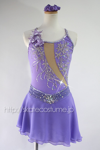 フィギュアスケート衣装 FRY-294ライラック スケートコスチュームDD