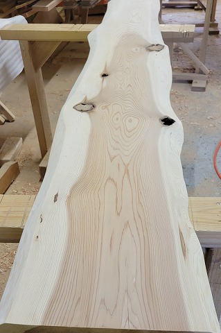 sugi0709 杉一枚板 約2000×250～270～300×270mm