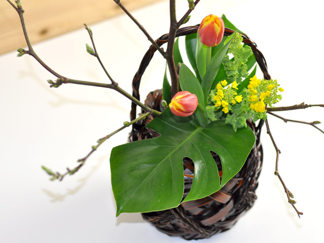 花籠 安芸/インテリア/花入れ/華道具/花器/竹/国産/日本製 竹かご通販