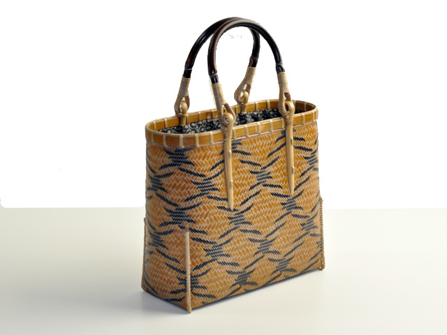 波網代編みバッグ L/竹バッグ/高級バッグ/レディース/バッグ通販/国産