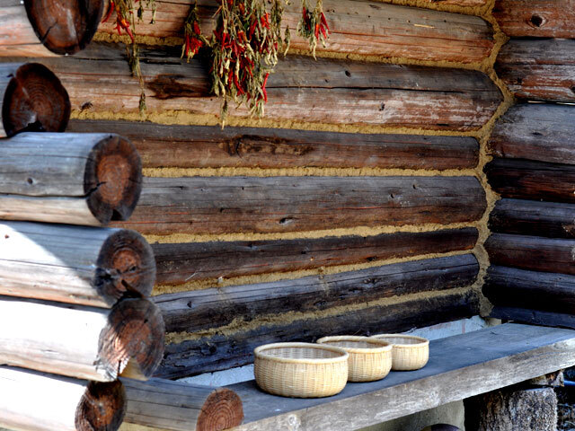 菊底編み竹かご 大中小 /盛り篭/整理かご/竹かご/入れ子/収納かご/竹