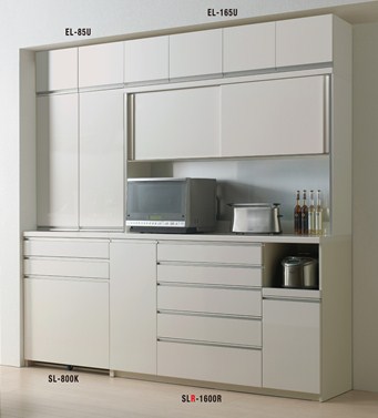 パモウナ【Pamouna】 ハイカウンター食器棚 SLシリーズ 240cm幅