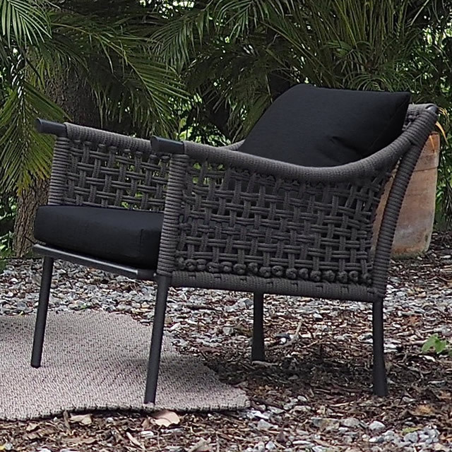 新品即納】 ケルン 耐候性ロープのデザイナーズガーデンソファセット