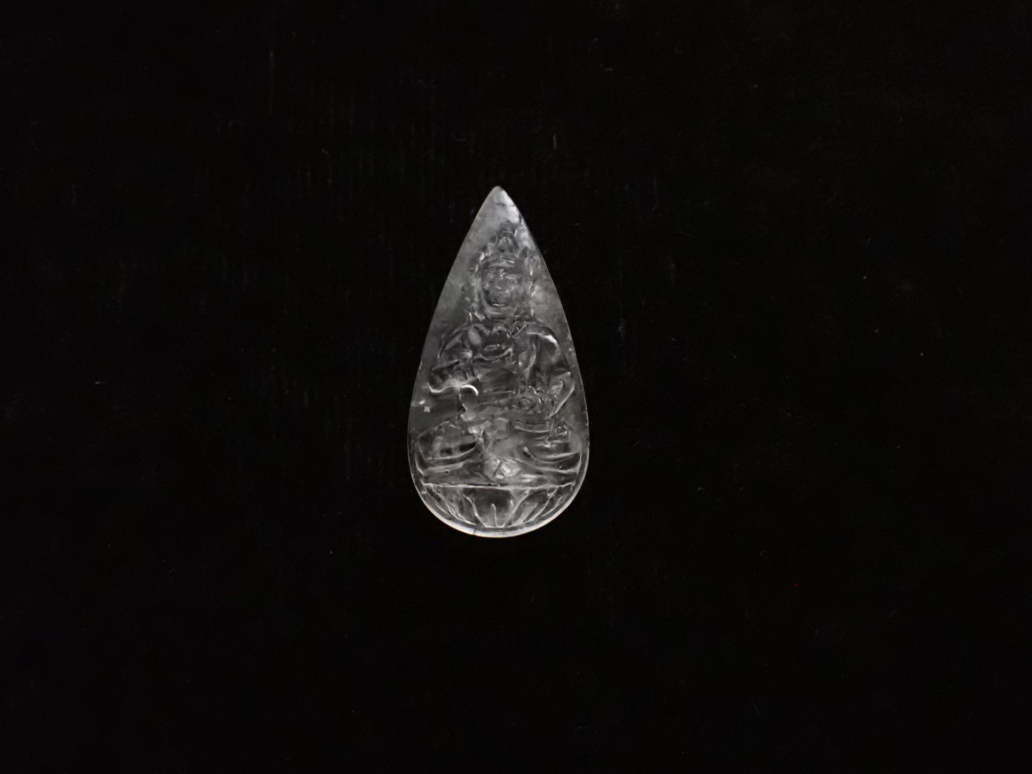 AB3516 ピンクファイアークォーツ／仏陀 ルース 14．59ct