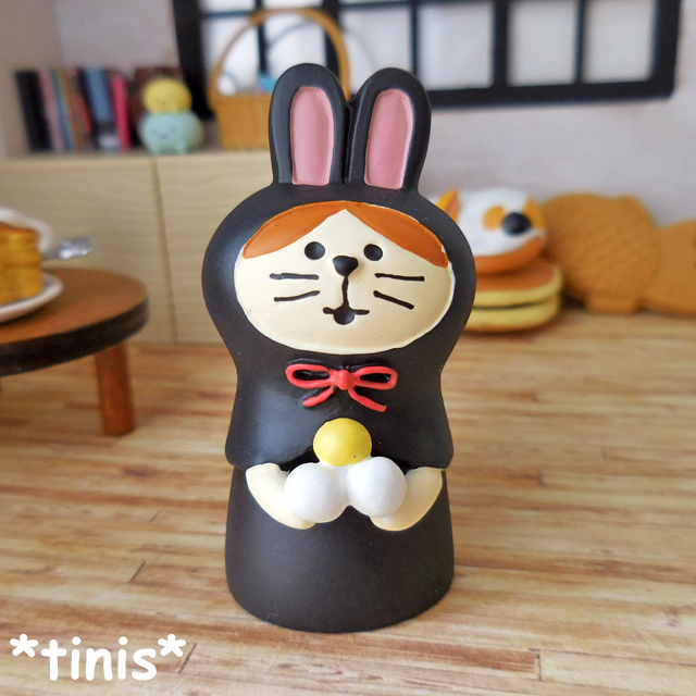 DECOLE デコレ コンコンブル ねこずきん お月見うさぎ 黒 猫 月見団子