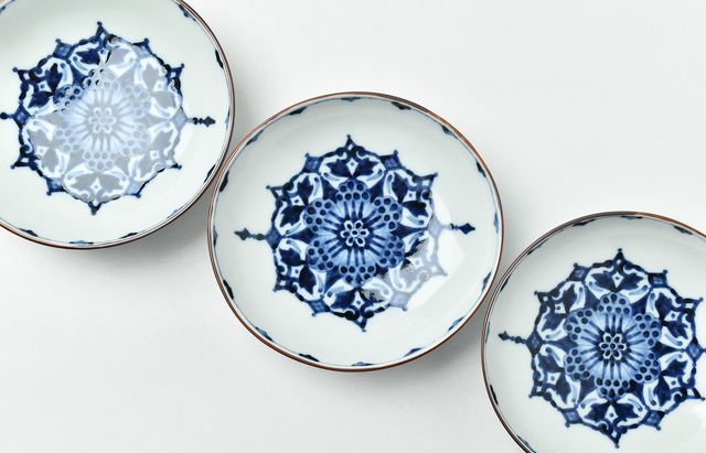 岩永浩 更紗楕円文楕円皿 ｜ 暮らしのうつわ花田 和食器 通販