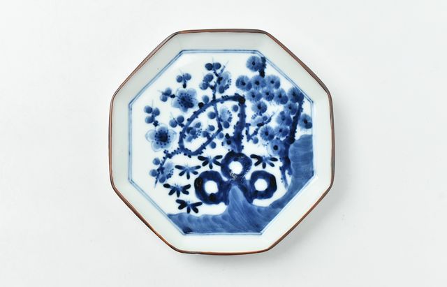 岩永浩 松竹梅文八角小皿 ｜ 暮らしのうつわ花田 和食器 通販