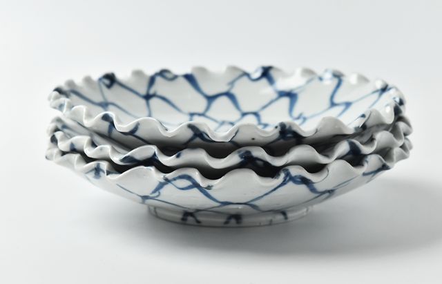 中尾万作 85 両あみ輪花6寸皿 ｜ 暮らしのうつわ花田 和食器 通販