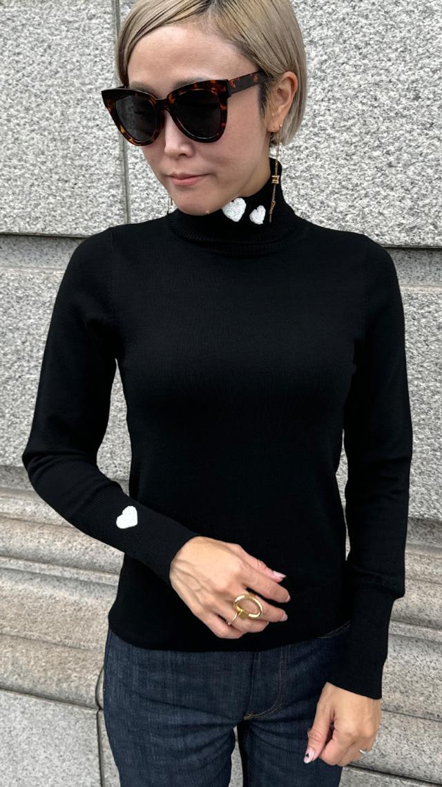 ハート刺繍タートルニット｜JENNE(ジェンヌ)公式通販：パリジェンヌの