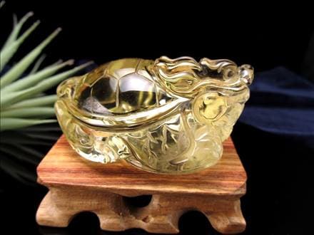 ◇極上超透明シトリン！◇職人による繊細彫刻◇財運を高める瑞獣×金運