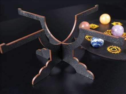 ◇チャクラ対応！七星陣セット◇7色の天然石丸玉＆7種のヤントラ刻印