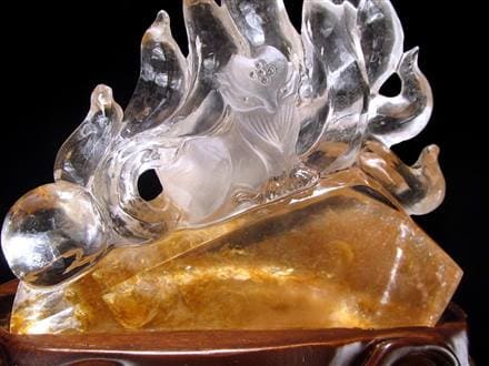 ◇金運・魅力運・守護を司る霊獣◇天然水晶原石使用◇希少ラビットヘア