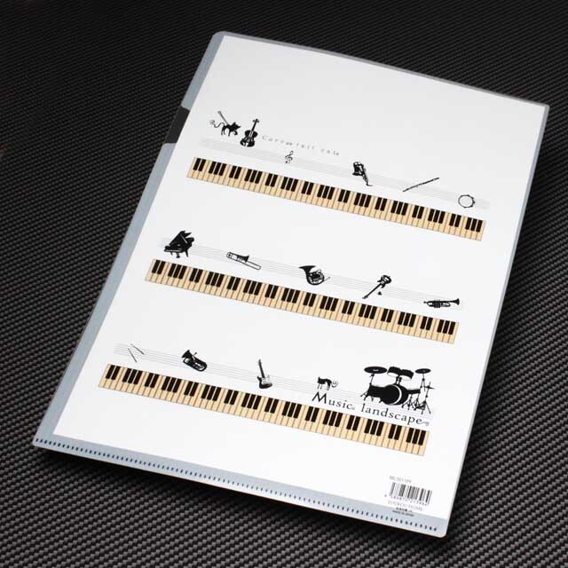 A4版 ポケットクリアファイル 《グランドピアノ》 213964 音楽雑貨