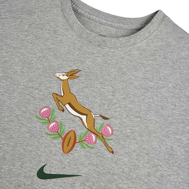 南アフリカ代表 スプリングボクス 25/26 HERITAGE Tシャツ グレー