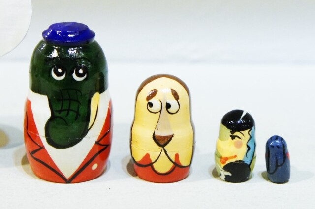 チェブラーシカ・マトリョーシカ（S） 5ピース＜ホワイト＞ チェブ