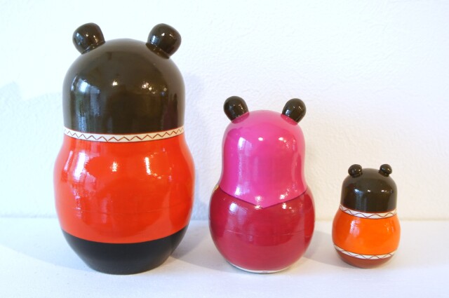 リャビーナ・オリジナルマトリョーシカ 「クマトリョーシカ」 3ピース