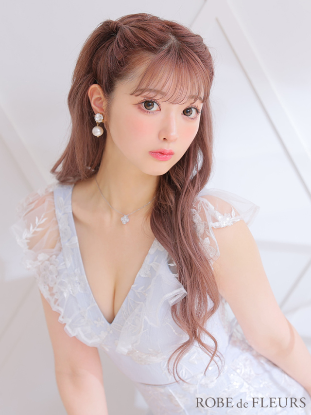 XSサイズあり】スパンコールxフラワーレースセットアップキャバドレス