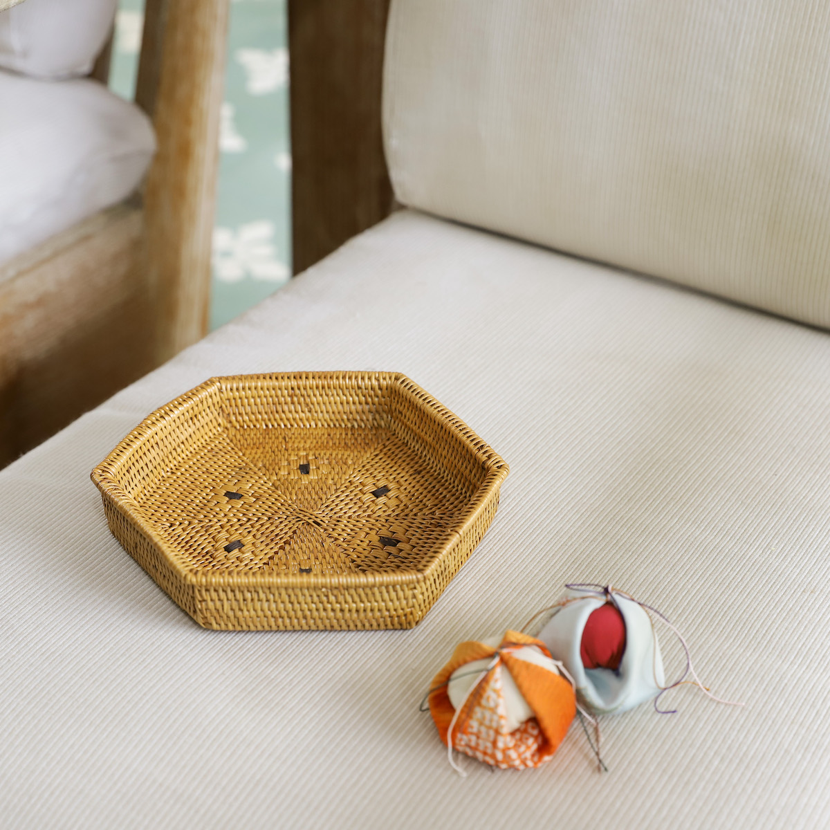 六角形Mサイズ (TRY320) Rosily(ロージリー) バリ島 アタかご雑貨