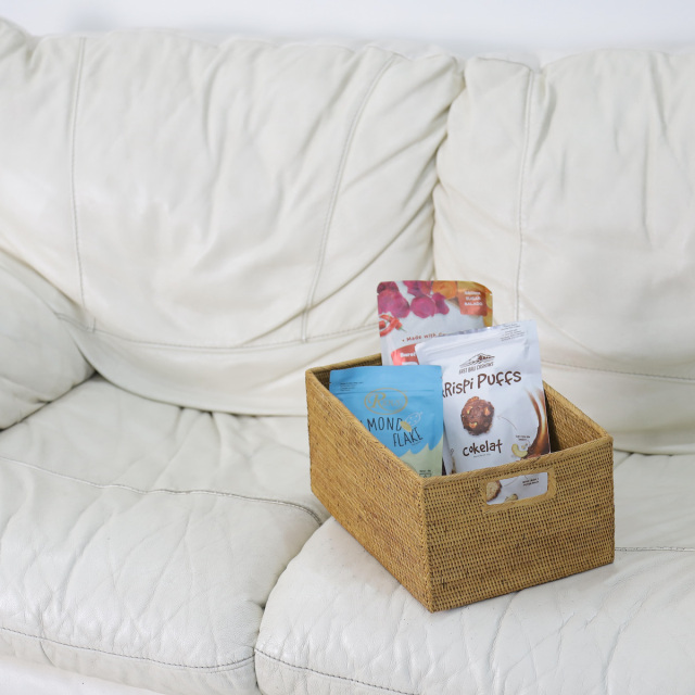 長方形小物入れ穴空き (BOX414) Rosily(ロージリー) バリ島 アタかご