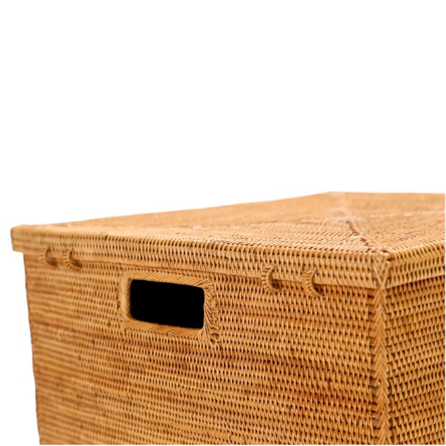 リビングボックス四角蓋付き (BOX398) Rosily(ロージリー) バリ島 アタ