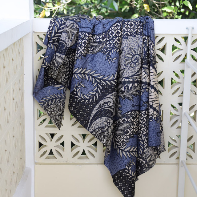 インドネシア、バリ島のバティック製造用スクリーンプリント（実物