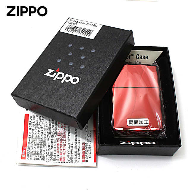 Zippo ジッポー アーマー シャインレイカット 手彫り レッドイオン