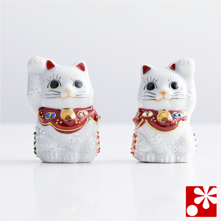 ちび招き猫ちゃんセット 元祖白盛（WAZAHONPO-GANSO） 九谷焼専門店 和