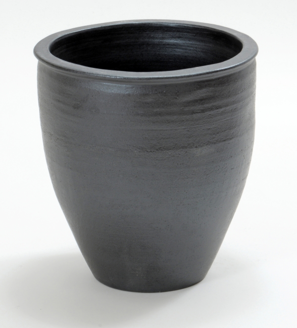 信楽焼・植木鉢「雅」丸型40サイズ・黒 大型 陶器製 おしゃれ 和風