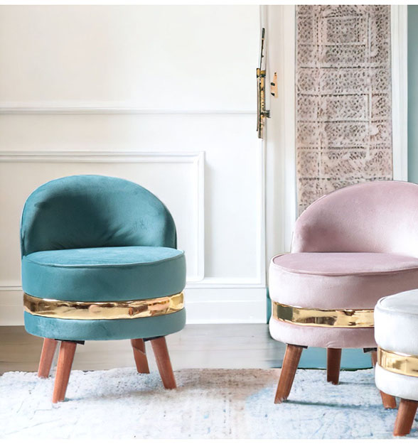 マカロン ラウンドチェア グリーン｜おしゃれインテリア家具通販 Y