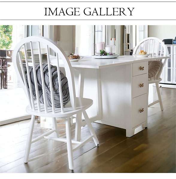 ダイニングチェア ウィンザーチェア ホワイト ココリボン｜おしゃれ