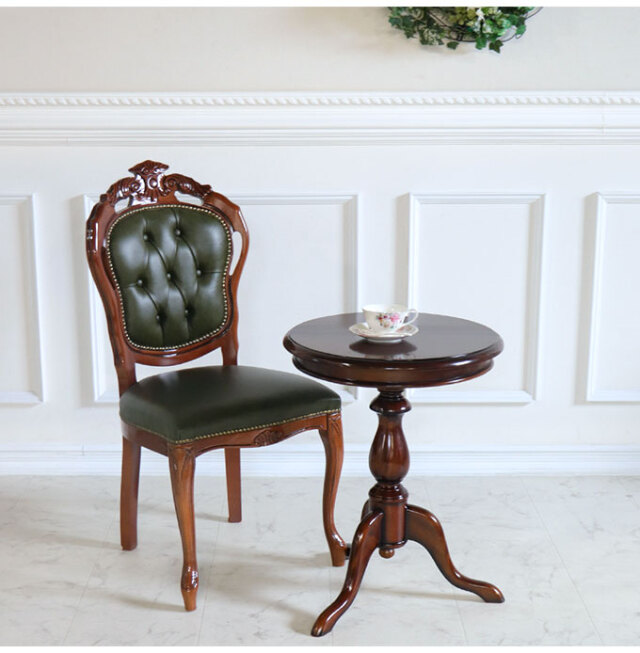 イタリア製 本革ダイニングチェア グリーン｜おしゃれインテリア 家具