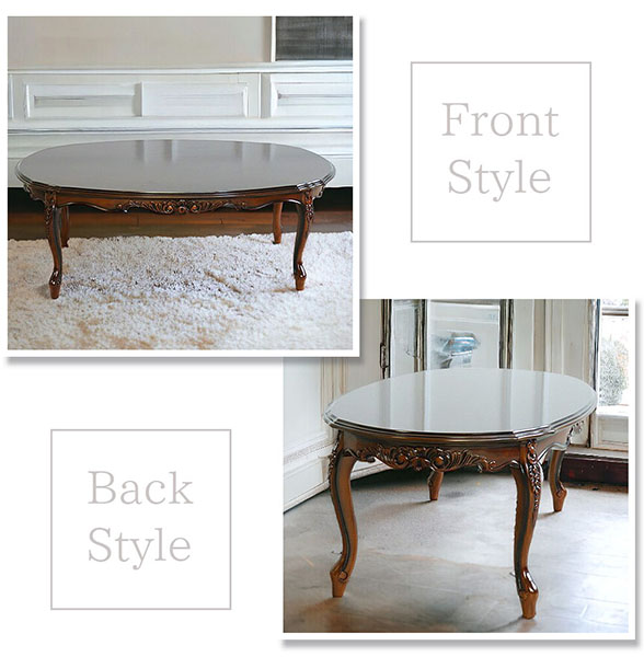 アンティーク調 センターテーブル 幅117cm｜おしゃれインテリア 家具