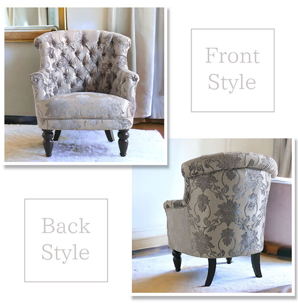 輸入家具 ハイバック パーソナルソファ 一人掛け シルバーグレー