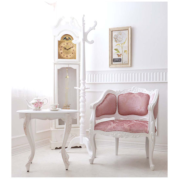 一人掛けソファ 1Pソファ 姫系 ロココ調 猫脚 輸入家具 おしゃれ